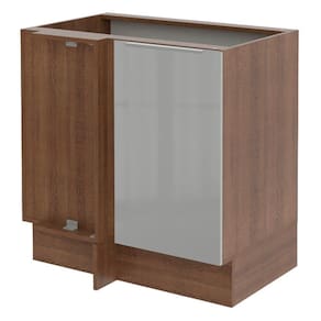 Balcão de Canto Madesa Lux 1 Porta Rustic/cinza