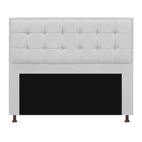 Cabeceira Copenhague 160cm Queen Size Suede Branco