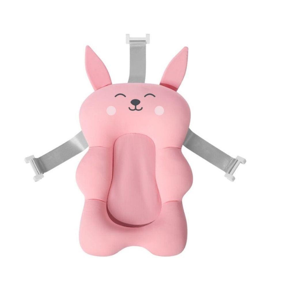 Almofada Flutuante para Banho Bóia de Banheira Alça Bebês Rosa