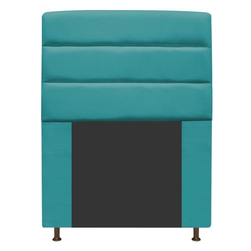 Cabeceira Estofada Turim 90cm Azul Turquesa Adj Decor