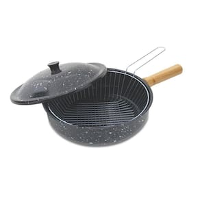 Fritadeira - Panela Esmaltada Com Tampa E Cesto 3,6 Litros