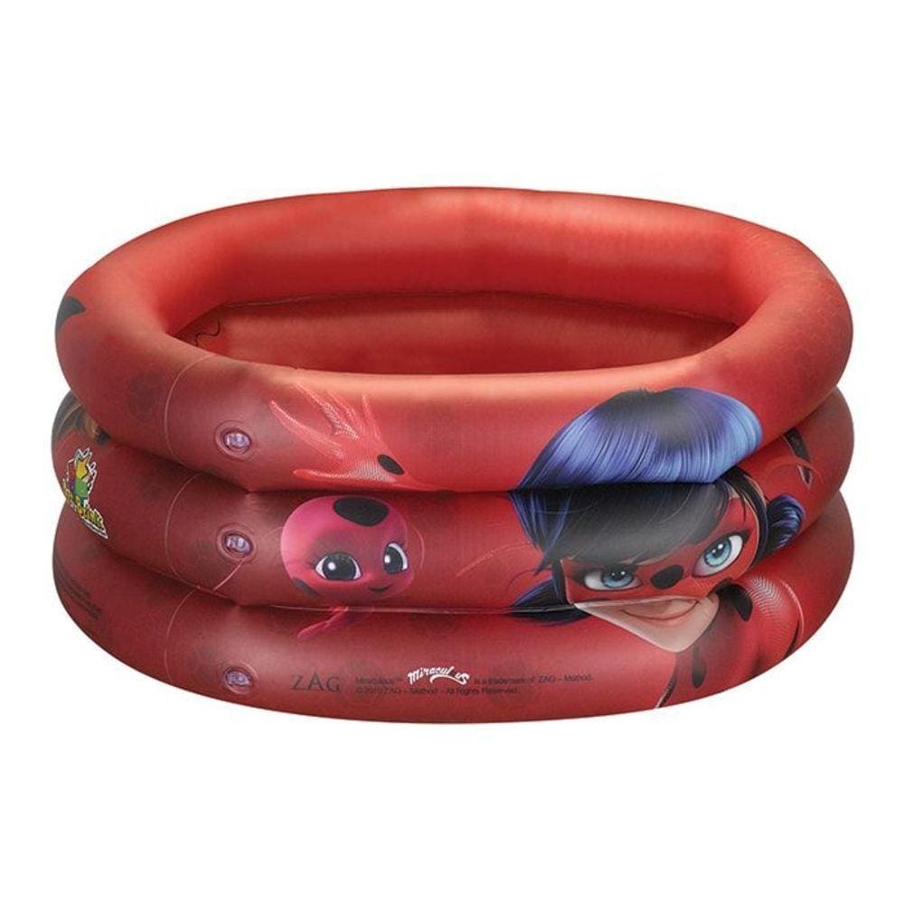 Piscina Infantil Inflável 3 anéis Ladybug 38 Litros Bestway