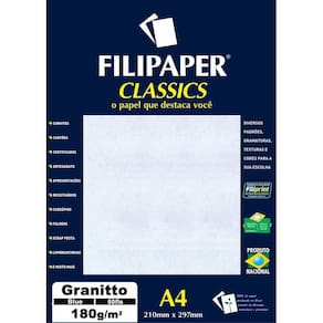Papel A4 Granito Azul 180G.