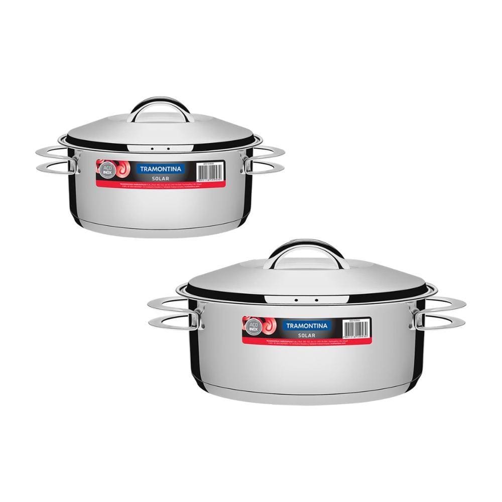 Conjunto 2 Panelas em Aço Inox com Fundo Triplo Solar PIT 1 e 3 - Tramontina