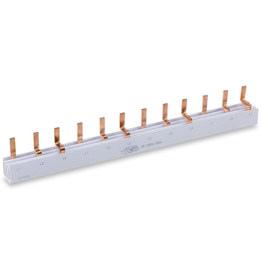 Barramento Trifásico 80A 16 Polos 285mm Force Line