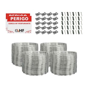 Cerca concertina dupla clipada galvanizada 30cm 20 metros