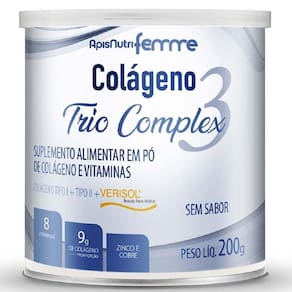 Colágeno Trio Complex 200G Apisnutri Sabor Sem Sabor