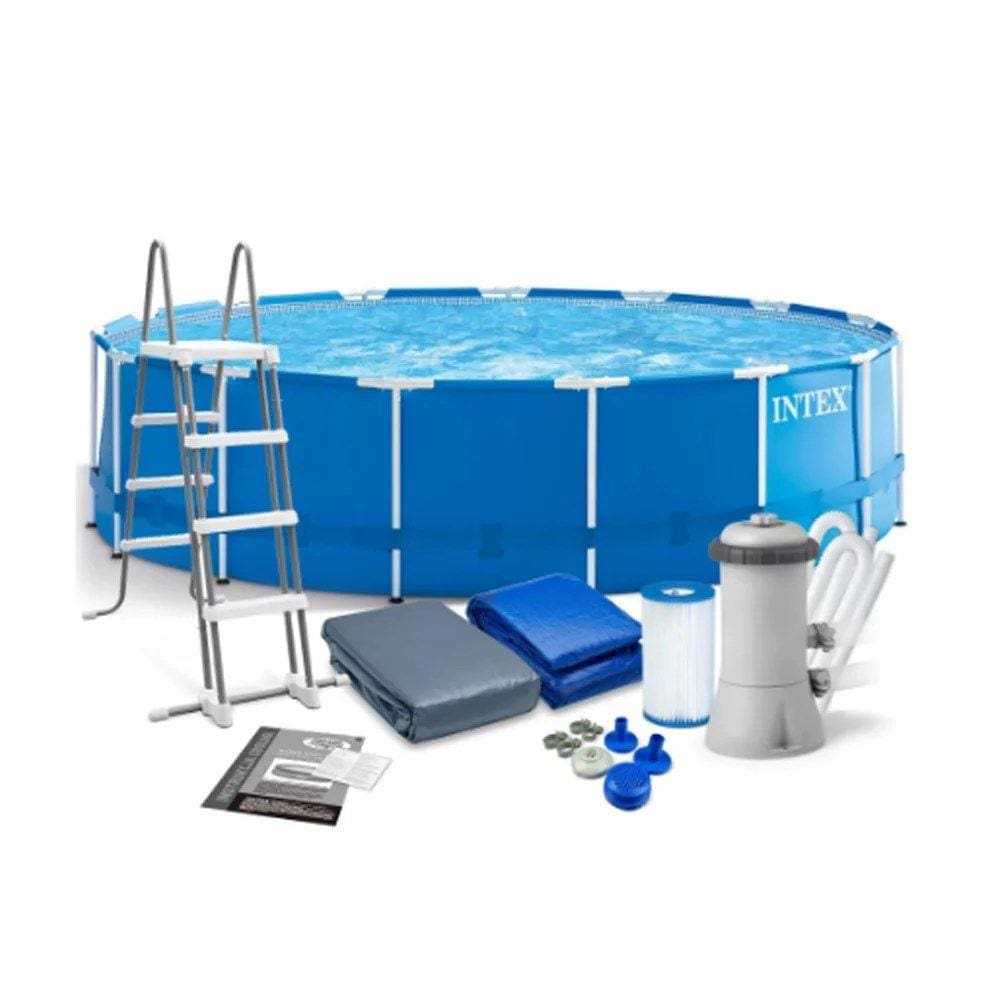 Piscina Circular De Armação De Metal Ultra 16.805 Litros Com Bomba Filtro Intex