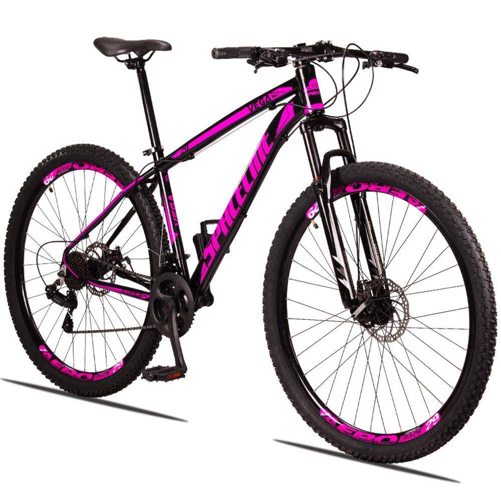 Bicicleta Spaceline Vega Aro 29 Susp. Dianteira 21 Marchas - Rosa