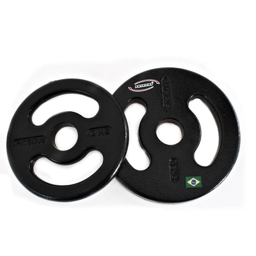 Anilha 3Kg Pintada Vazada - Preto