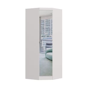 Guarda Roupa Canto Oblíquo 1 Porta Infinity Móveis Castro Branco
