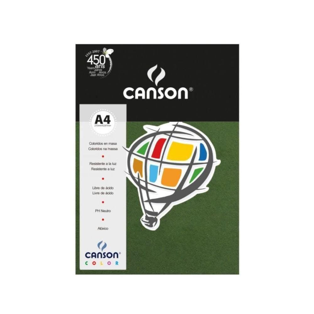 Papel Color Plus A4 Canson 180G 10 Folhas Verde Amazonas