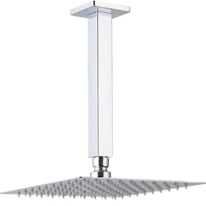 Kit Chuveiro Teto Inox 304 Slim 30cm E Braço 25cm Mundaú - Cromado