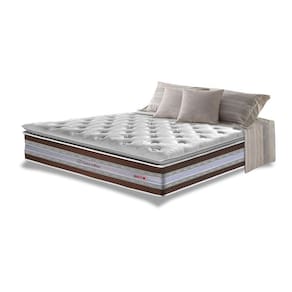 Colchão Casal de Molas Ensacadas D33 com Pillow TOP Cama inBox Select 138x188x32 Café