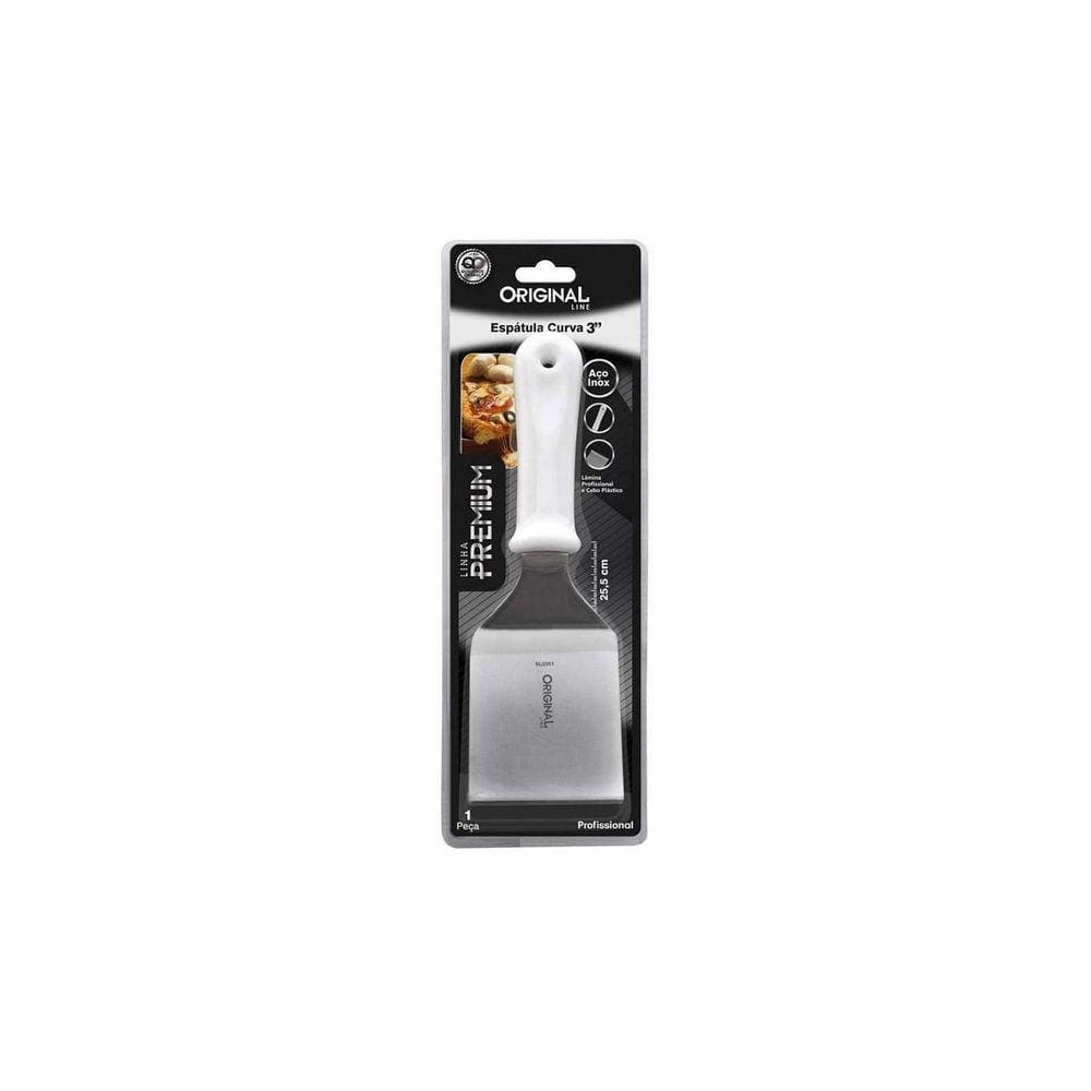 Espátula Aço Inox Curva Para Lanches 25,5 Cm Ref Sl0351
