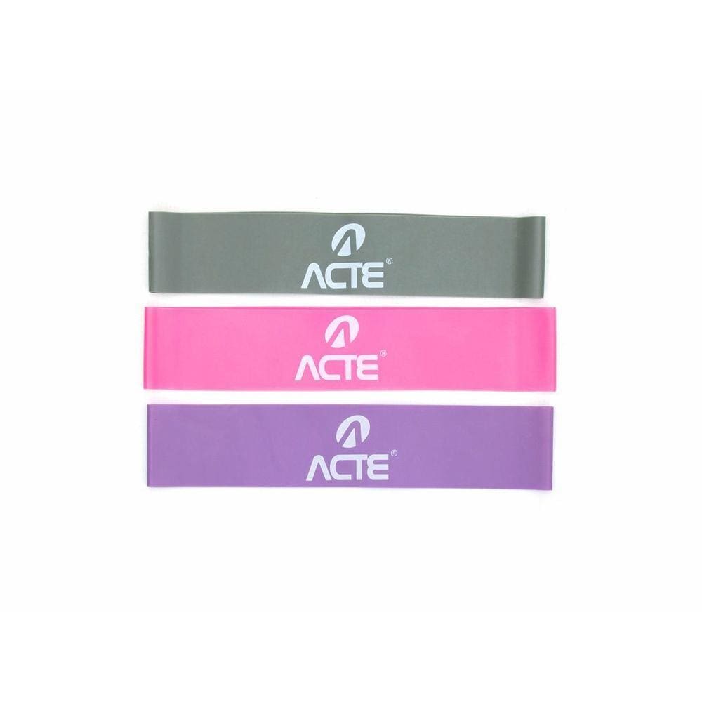 mini bands acte sports com 3 níveis de resistências