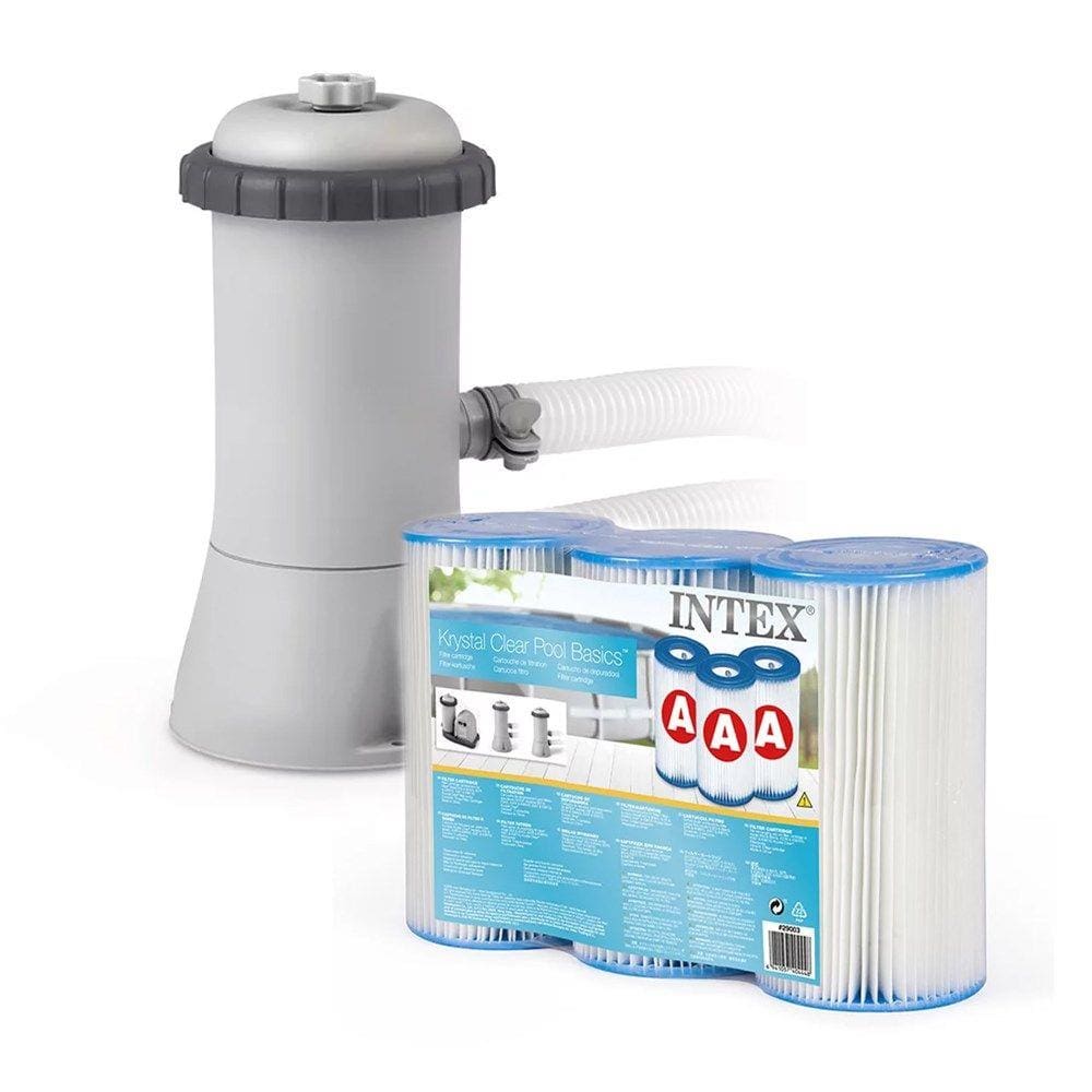 Kit Bomba Filtrante Para Piscina + 3 Cartuchos Intex