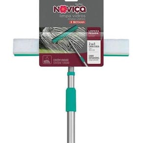 Rodo Mop Limpa Vidros Noviça 2 Em 1 Limpa E Seca Com Cabo