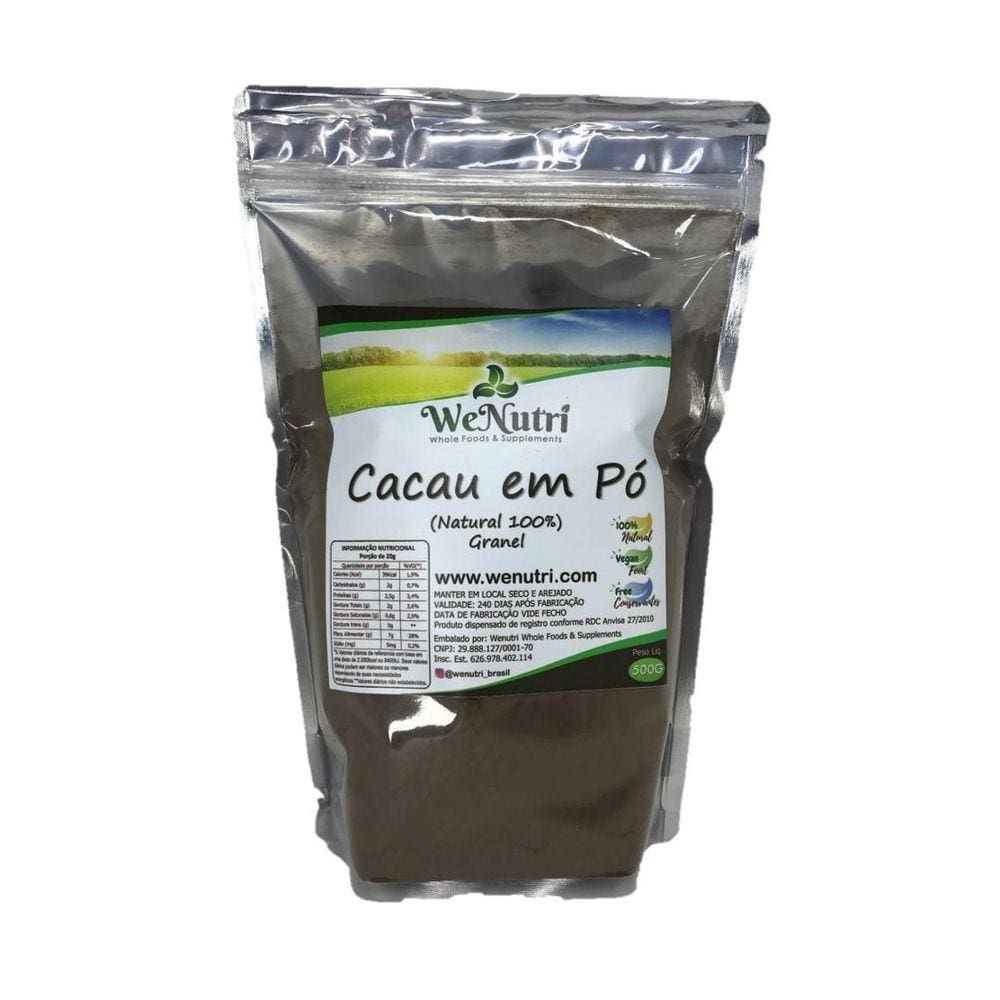 Cacau Em Pó Natural 100% 1Kg Wenutri