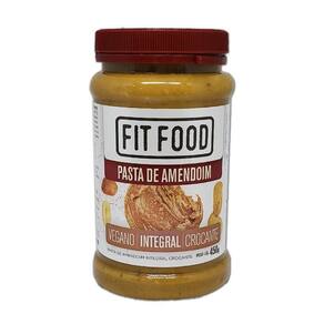 Fit Food Pasta Amendoim Vegano Integral Crocante 450Gr
