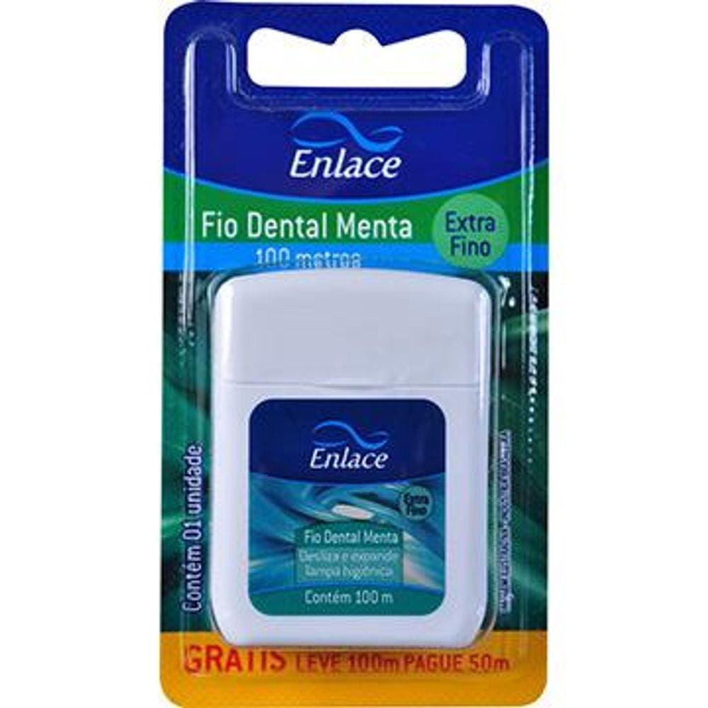 Fio Dental Extra Fino 100m - 12 unidades - Enlace