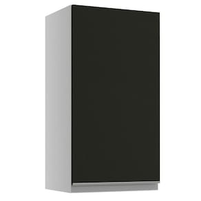Armário Aéreo Madesa Glamy 35 cm 1 Porta - Branco/Preto