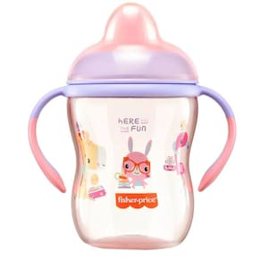 Copo de Treinamento Com Bico Semi Rigido e Alças Removiveis +6 Meses 270ml First Moments Fisher Price Menina