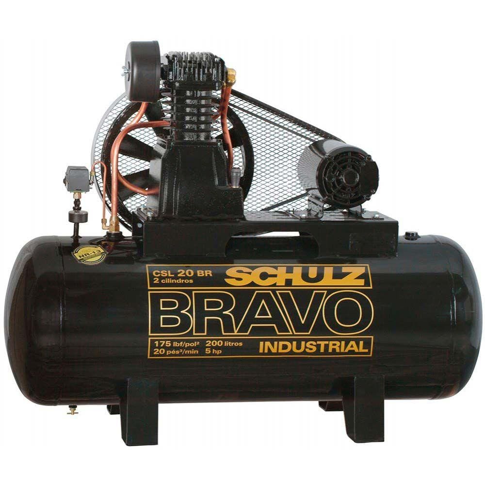 Compressor De Ar Bravo 200L 5 HP Trifásico CSL 20/200 - Schulz