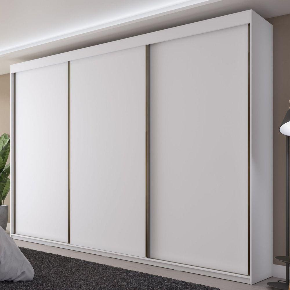 Guarda Roupa Casal 3 Portas 6 Gavetas Grajaú Yescasa Branco