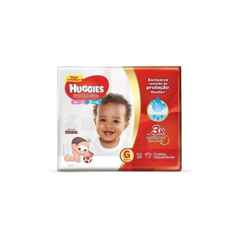 Fralda Huggies Turma Da Mônica - Supreme Care - G