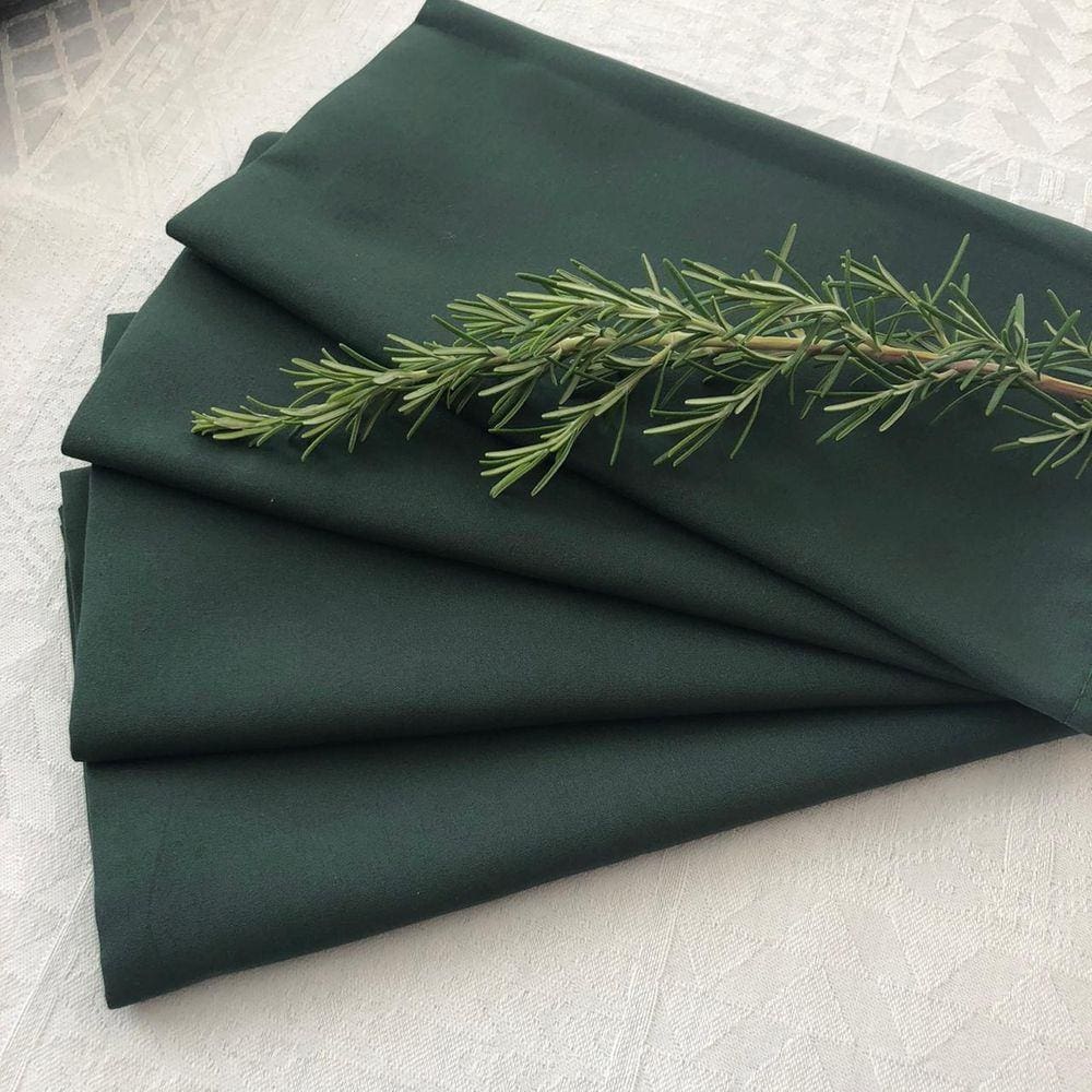 Guardanapo de tecido 4 peças Verde Musgo MicroOxford P. Home