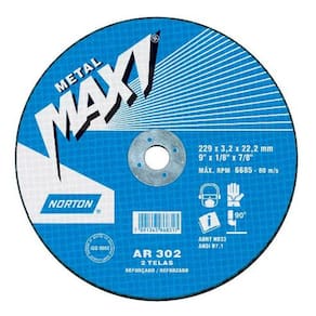 Disco De Corte Metais 228,6 x 3,2 x 22,2mm AR302 - Norton