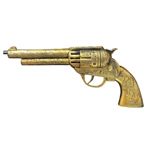 Arma de Brinquedo Dourada com Som
