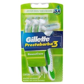 Aparelho de Barbear Gillette Prestobarba3 Sensitive Leve 4 Pague 3