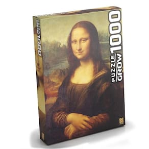 Quebra-Cabeça 500 Peças Puzzle Quadro Mona Lisa 50,8x36 cm em