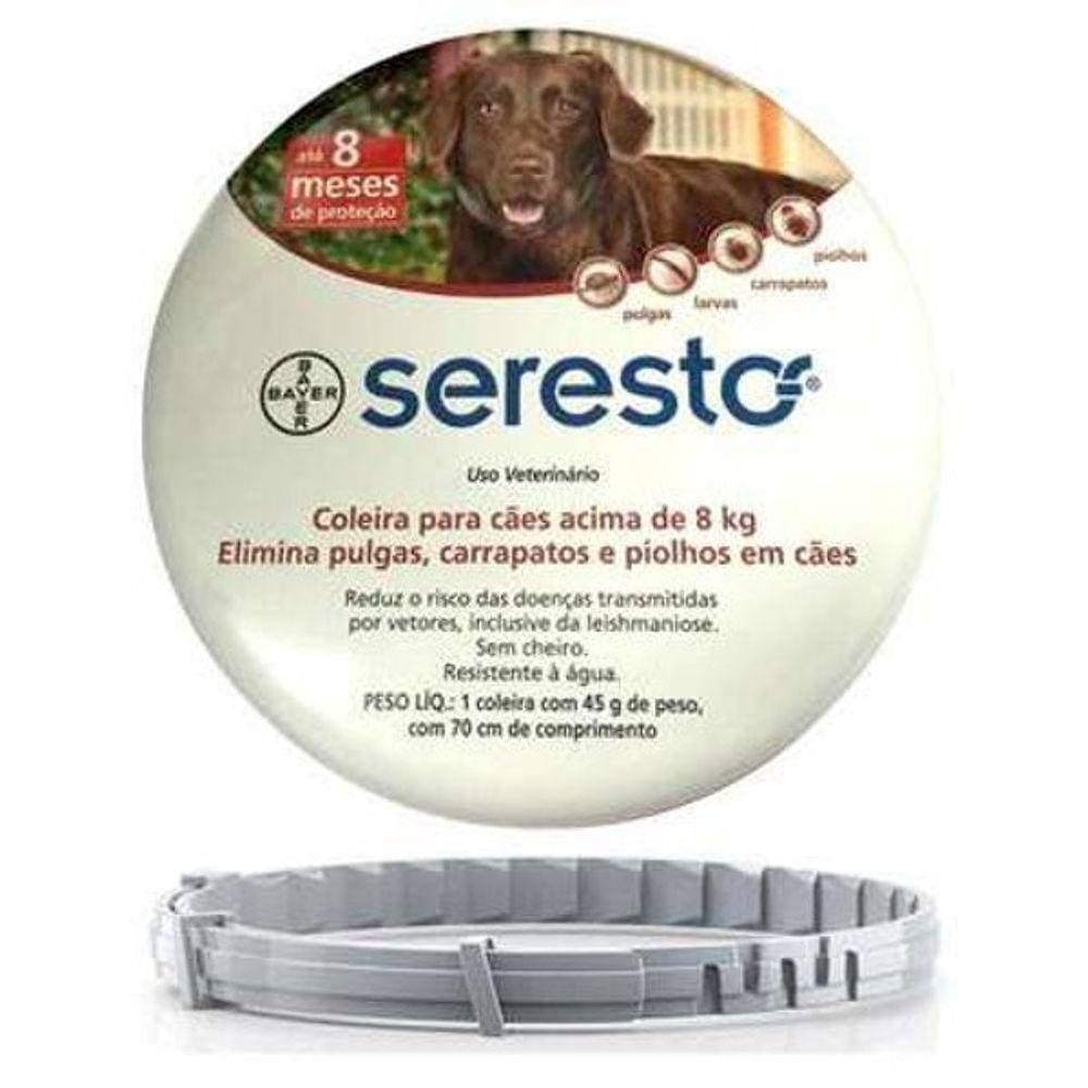 Coleira Seresto Cães e Gatos acima de 8Kg