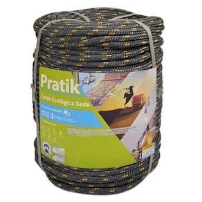 Corda Pratik Trançada Pet Cinza Rolo 16mm x 77m