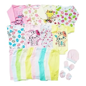 Kit Roupa de Bebê Maternidade 14 Peças Enxoval Body e Mijão