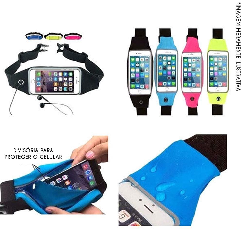 Pochete Esporte Slim Porta Celular Dinheiro Viagem Academia