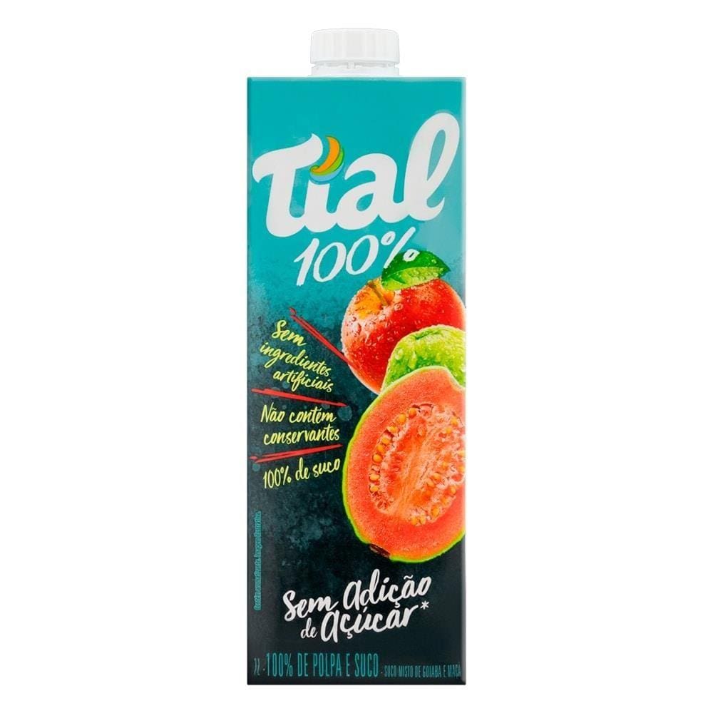Suco Tial 100% Goiaba 1L Embalagem com 12 Unidades