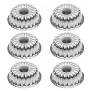 Jogo Com 6 Peças Forma Mini Bolo Torta Suíça Nº2 (9x4cm)