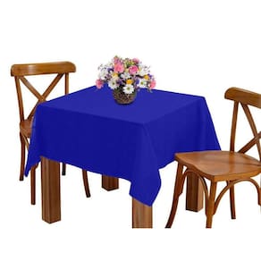 Toalha De Mesa 6 Lugares 2,00M Retangular Oxford Azul Royal