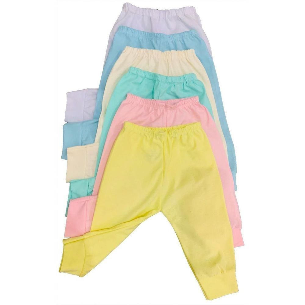 Kit 12Pçs Mijão Culote Sem Pé 100%Algodão Bebê Menino Menina