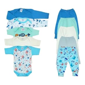 Kit 10 Pçs Maternidade Roupa Bebê Body e Mijão Menino Menina
