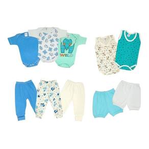 Kit Roupa Bebê 10 Pçs Verão Enxoval Body Mijão Menina Menino