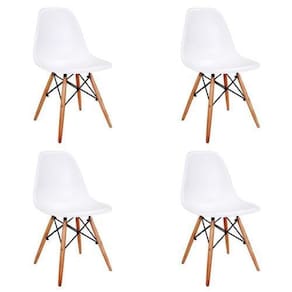 Kit 4 Cadeiras Charles Eames Eifel Branca