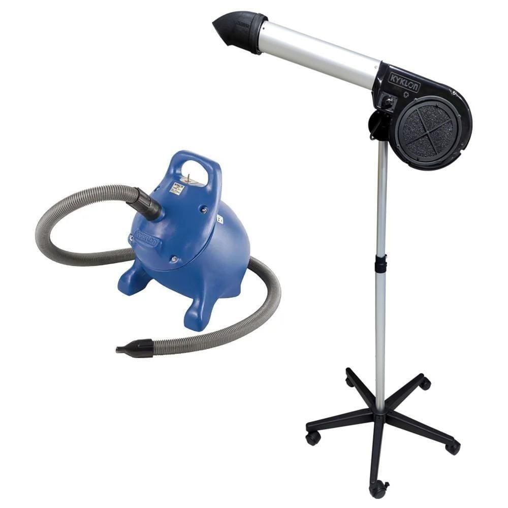 Kit Pet Shop Secador 5000 Black + Soprador Rx Kyklon Azul