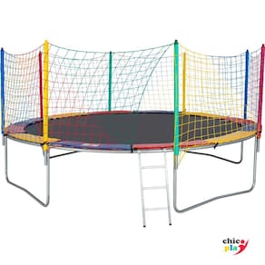 Cama Elástica 4,40m 4 Pés Alcamar Lona Preta