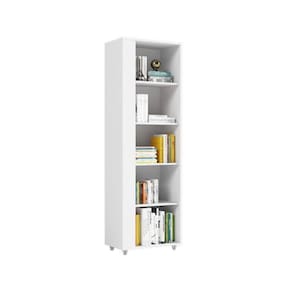 Estante Livreiro 4 Prateleiras Urban Branco Fosco - Caemmun