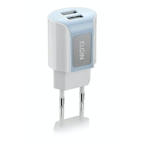 Carregador USB Bivolt 5V 2.1A 2x USB Elgin CT2USB
